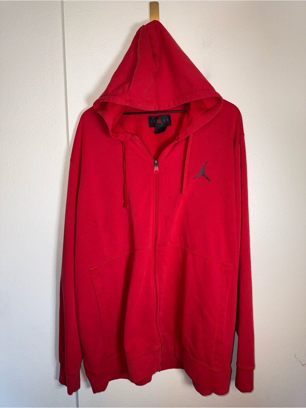 AIR JORDAN full zip athletic streetwear oversized drawstring hoodie 3XL